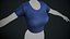 T-shirt blu femminile stile 2