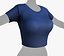 T-shirt blu femminile stile 2