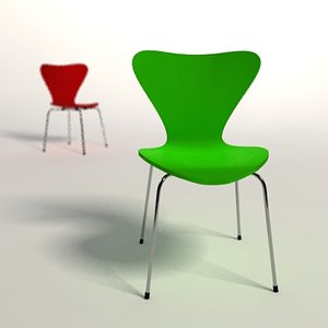 arne jacobsen 3107 chair 3d model