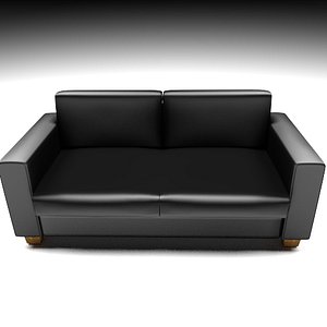 Black leather couch