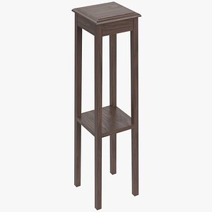Wooden pedestal 3D model