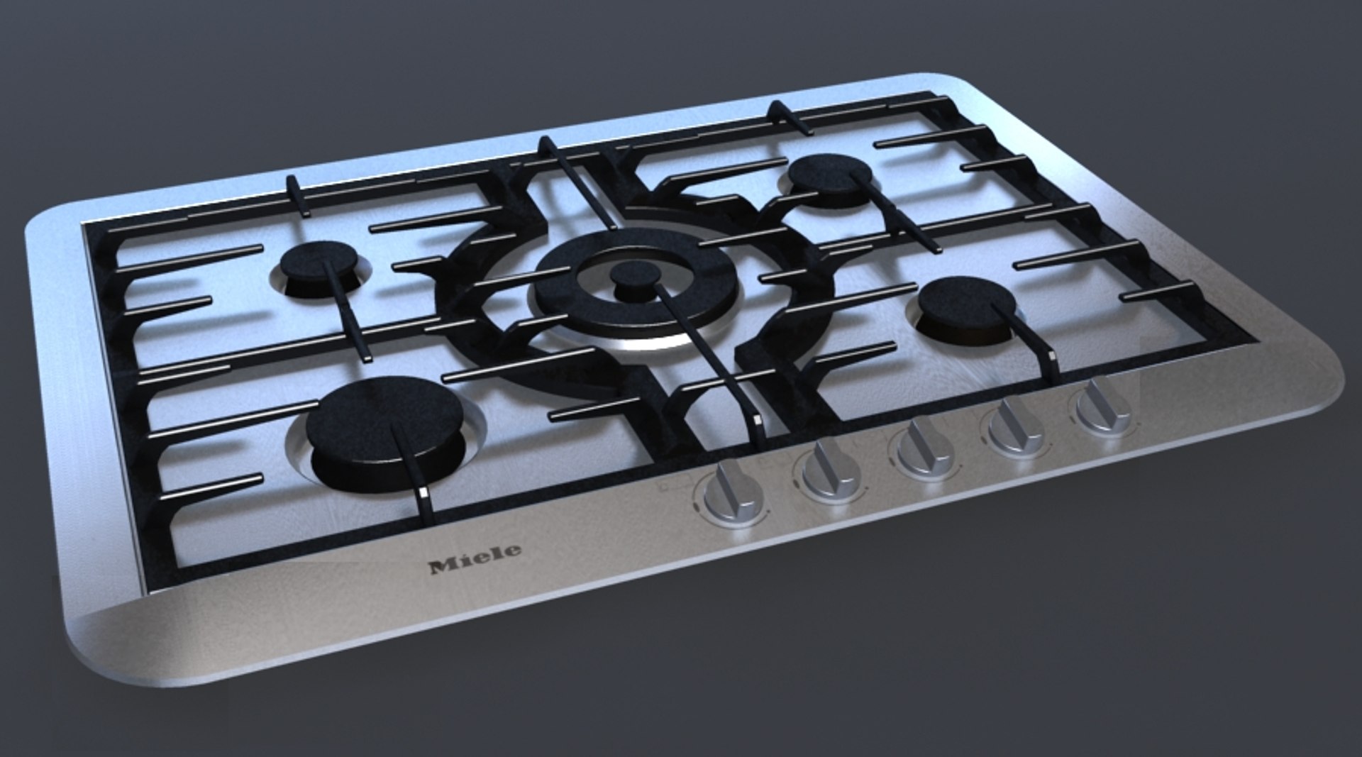 3ds Max Miele 5 Gas Hob