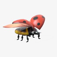 Ladybug rigged and animated