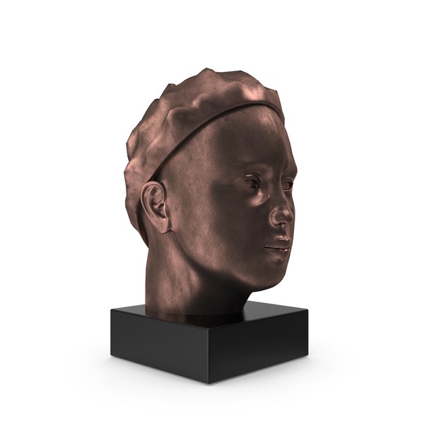 bronze head statue 3d model
