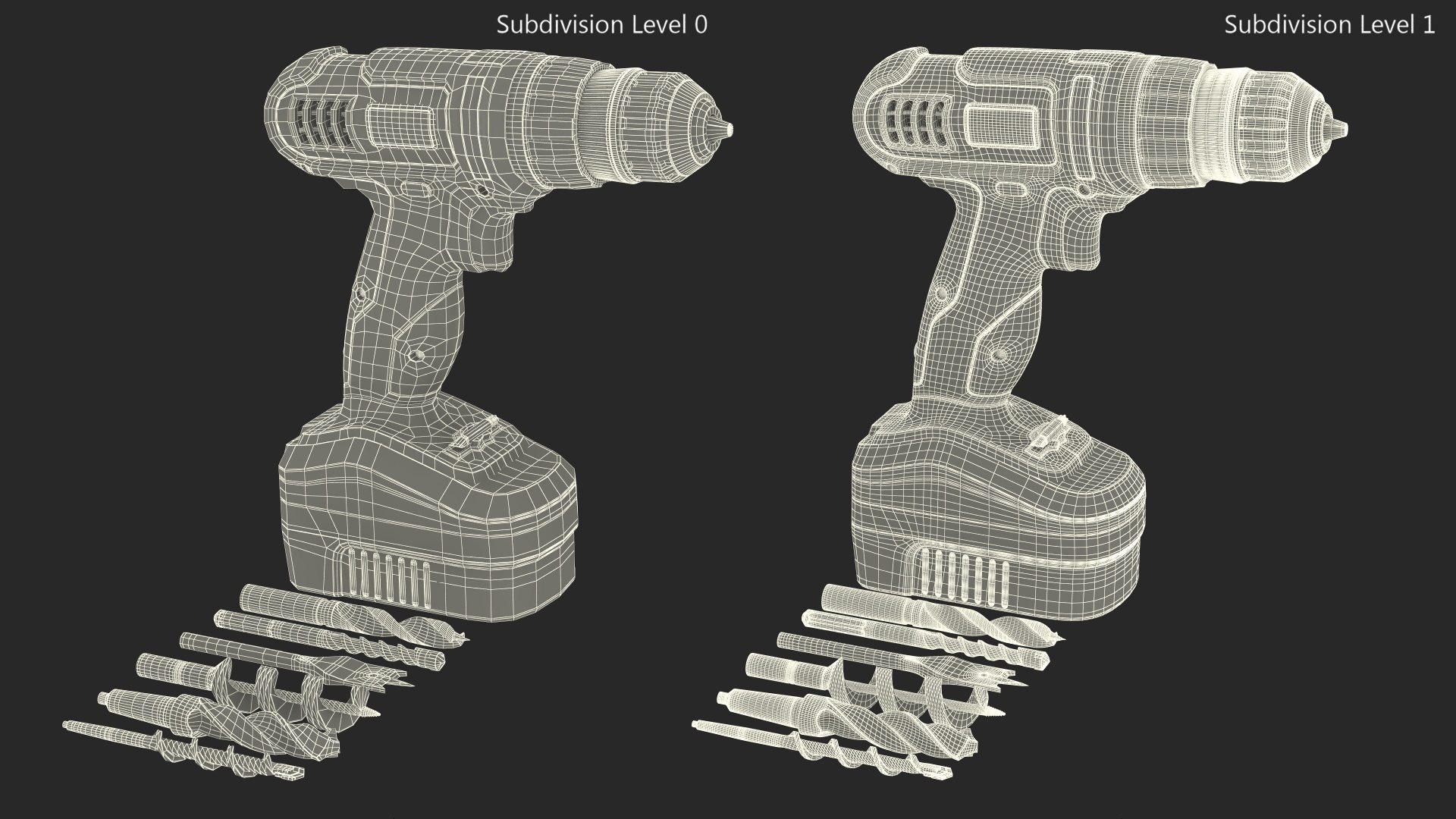 Cordless Drill with Drill Bit Set 3D https://p.turbosquid.com/ts-thumb/Ph/JITvFw/bP/cordlessdrillwithdrillbitset3dsmodel015/jpg/1711413066/1920x1080/fit_q87/89534aa9aedf9c024b947a2b93ef487b54c41b7e/cordlessdrillwithdrillbitset3dsmodel015.jpg