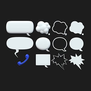 Speech Bubbles 3D model