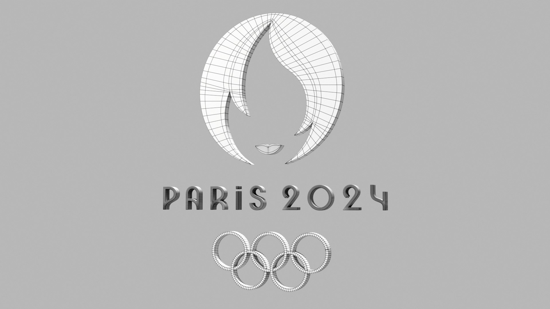 Paris 2024 Olympic Games Logo 02 Model TurboSquid 2226413