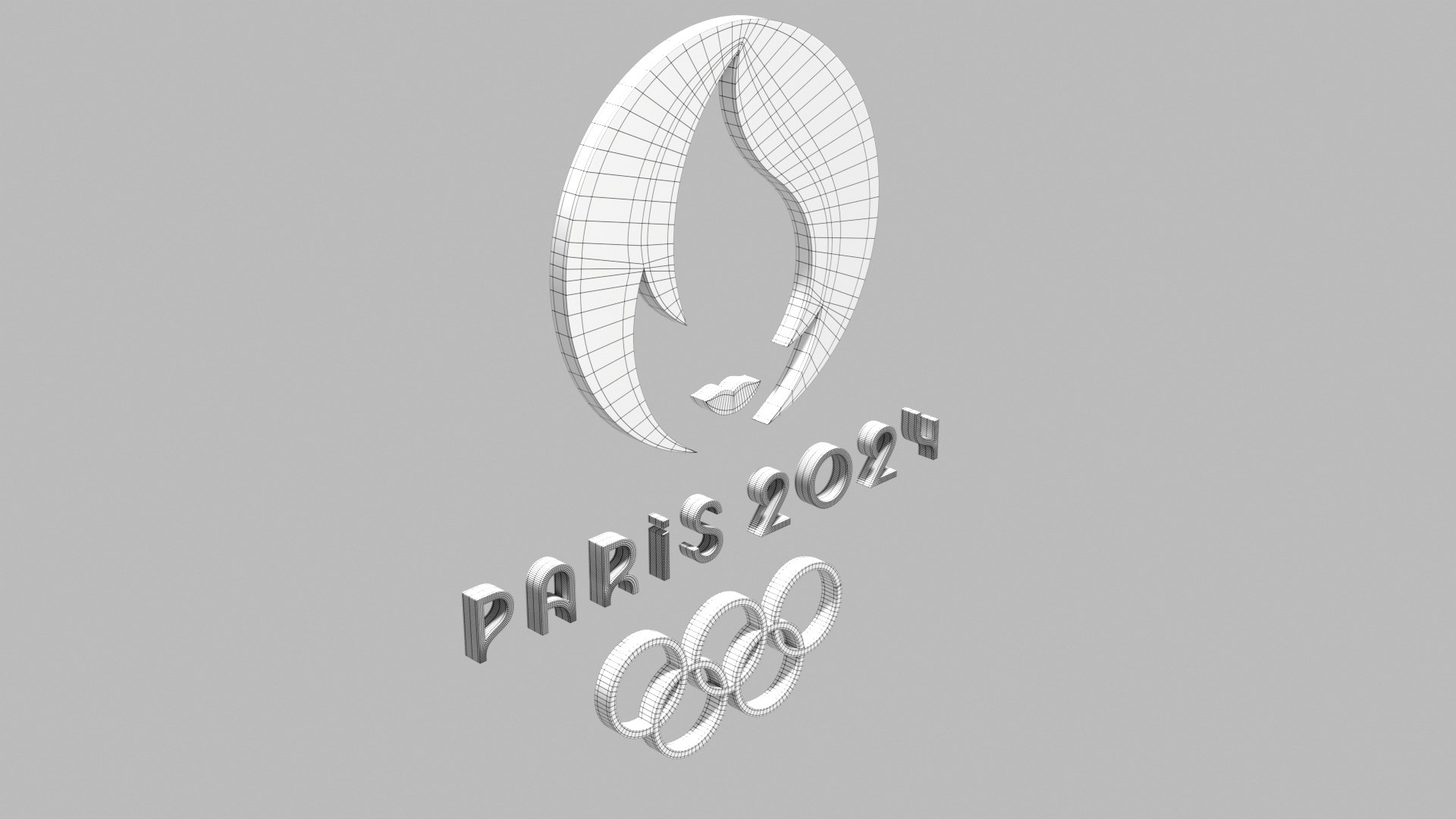 Paris 2024 Olympic Games Logo 02 Model TurboSquid 2226413