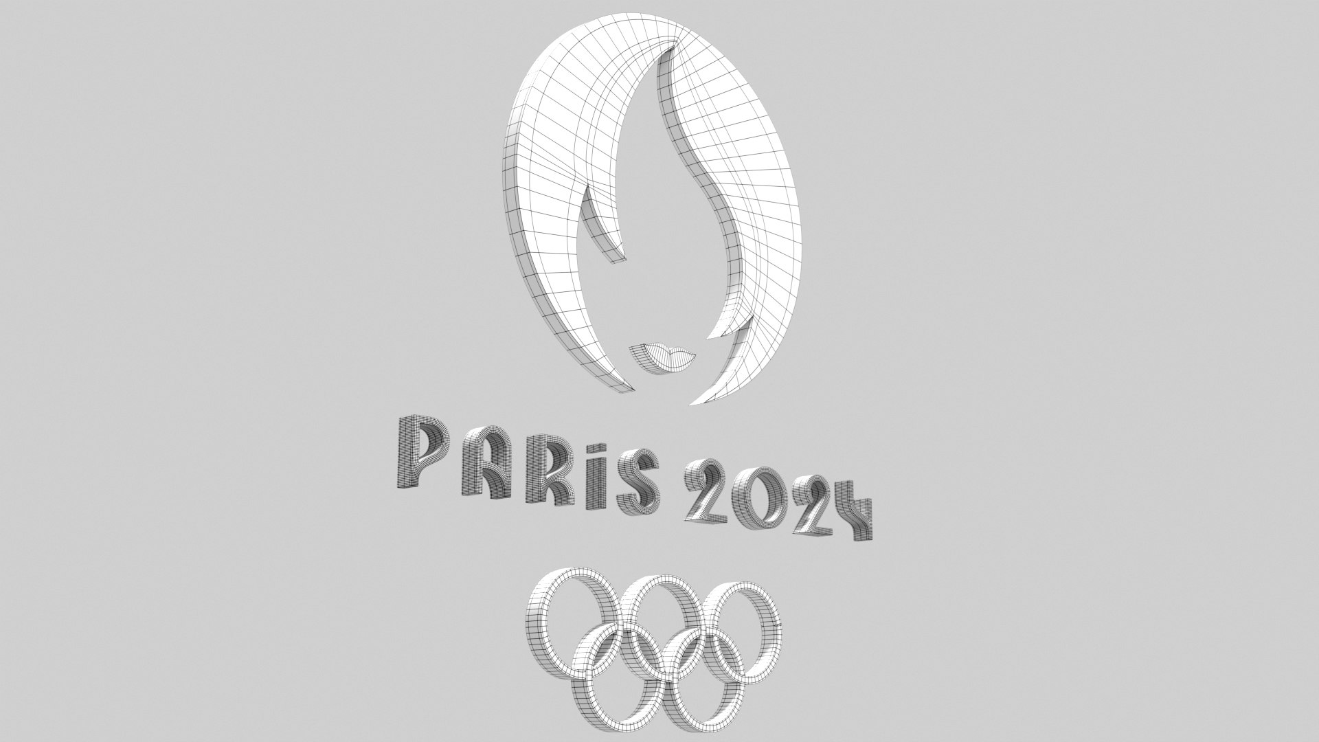 Paris 2024 Olympic Games Logo 02 Model TurboSquid 2226413