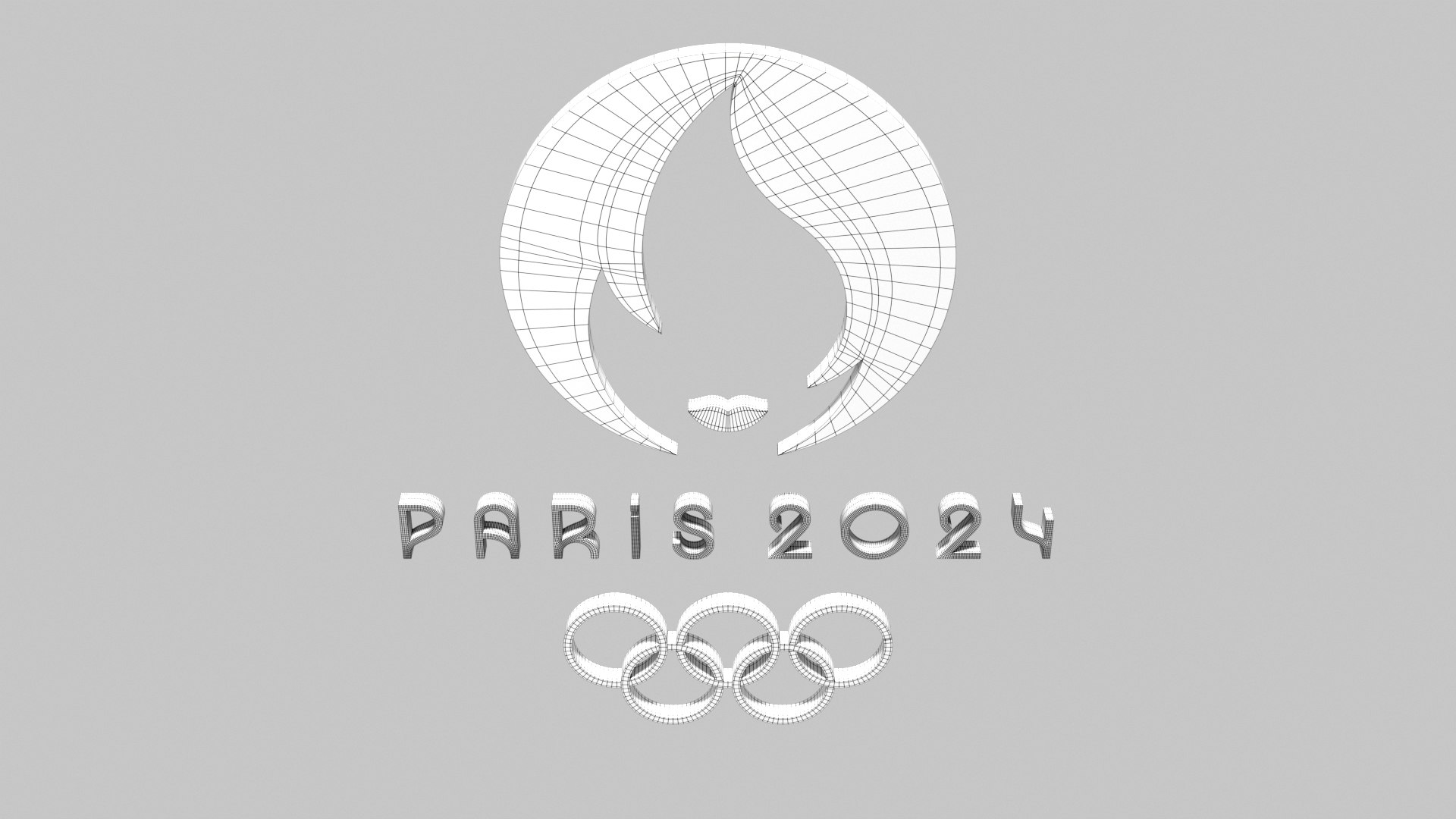 Paris 2024 Olympic Games Logo 02 Model TurboSquid 2226413