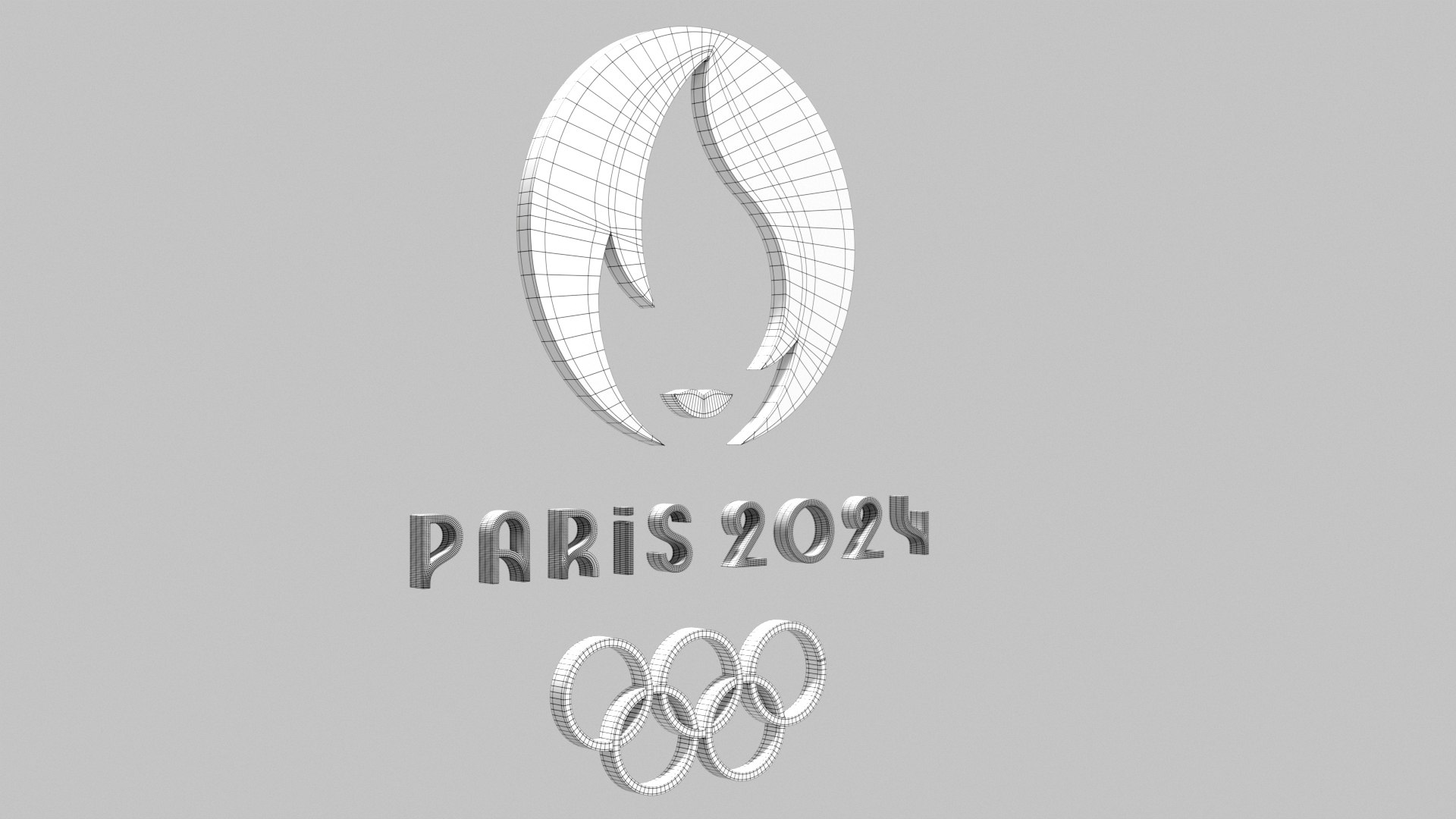 Paris 2024 Olympic Games Logo 02 Model TurboSquid 2226413
