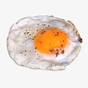 Fried chicken egg 3D model