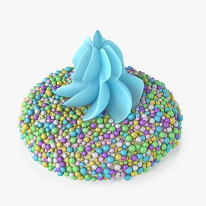 Cream Peaks 3D model