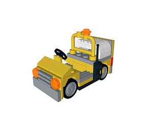 3d lego airport vehicle model