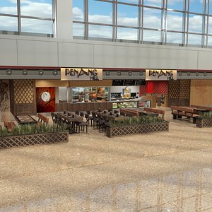 asian restaurant 3d model