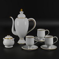 Teapot- Teacup- Saucer- Sugar Bowl- Teaspoon