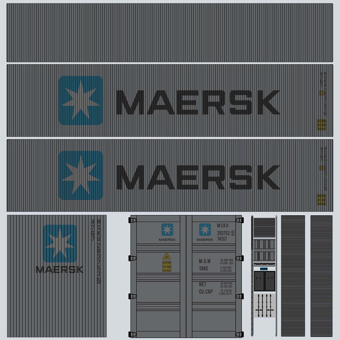 3D model Container 40FT High Cube Maersk https://p.turbosquid.com/ts-thumb/Ph/aqFXiS/7Z/mskhcb40ft_13/jpg/1684078952/1920x1080/fit_q87/42732b36c4ea1a48850afd2ca773e3affefc53f3/mskhcb40ft_13.jpg
