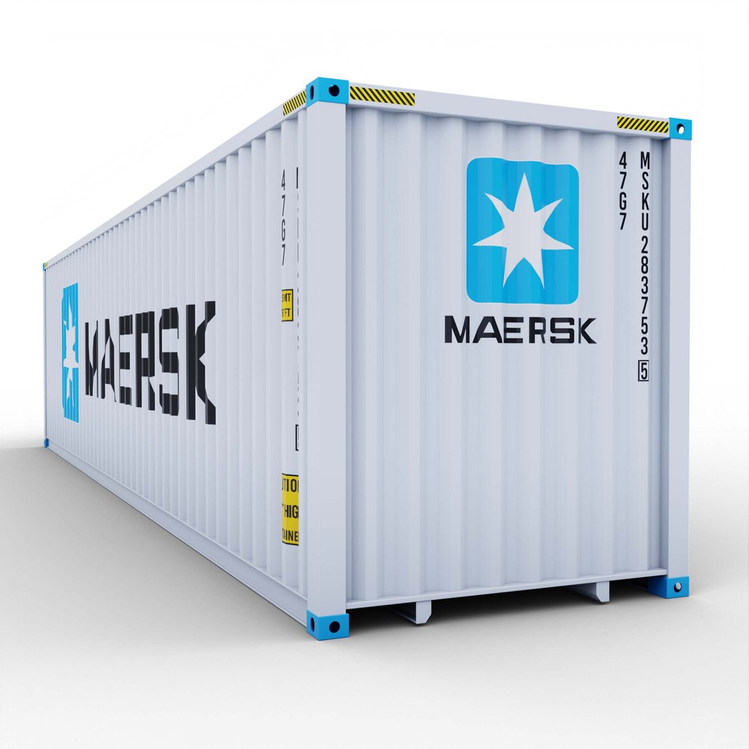 3d Model Container 40ft High Cube Maersk Turbosquid 2070073 7402