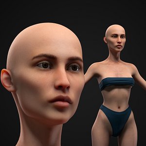 3D Skinny woman body