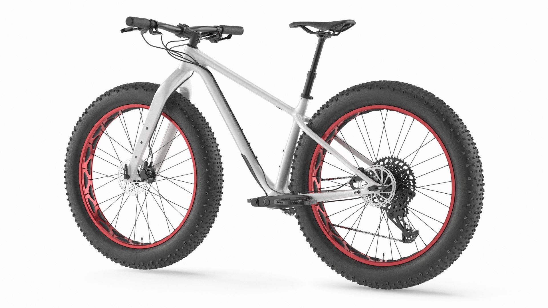 Fat Trek Bike White 3D model preview
