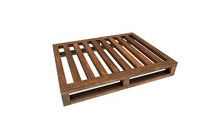 3D Solid Wooden Pallet
