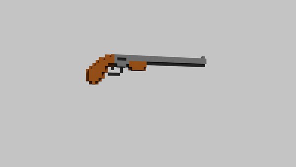 3D Shotgun Voxel - TurboSquid 1847521