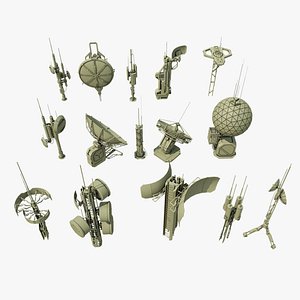 Sci-Fi Radar and Antenna Vol 01 3D