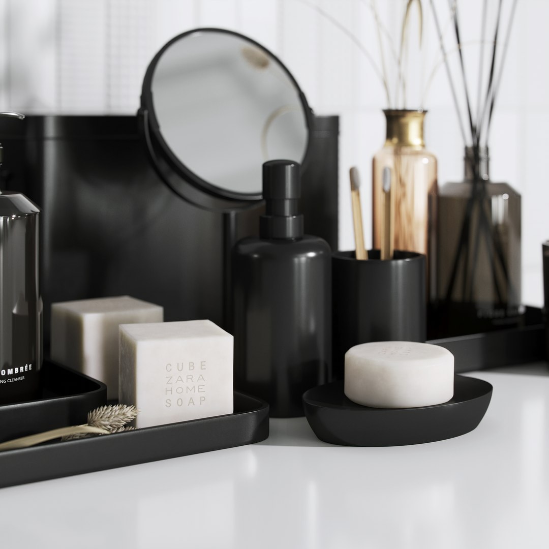 Zara Home Bathroom Set 3D - TurboSquid 1580122