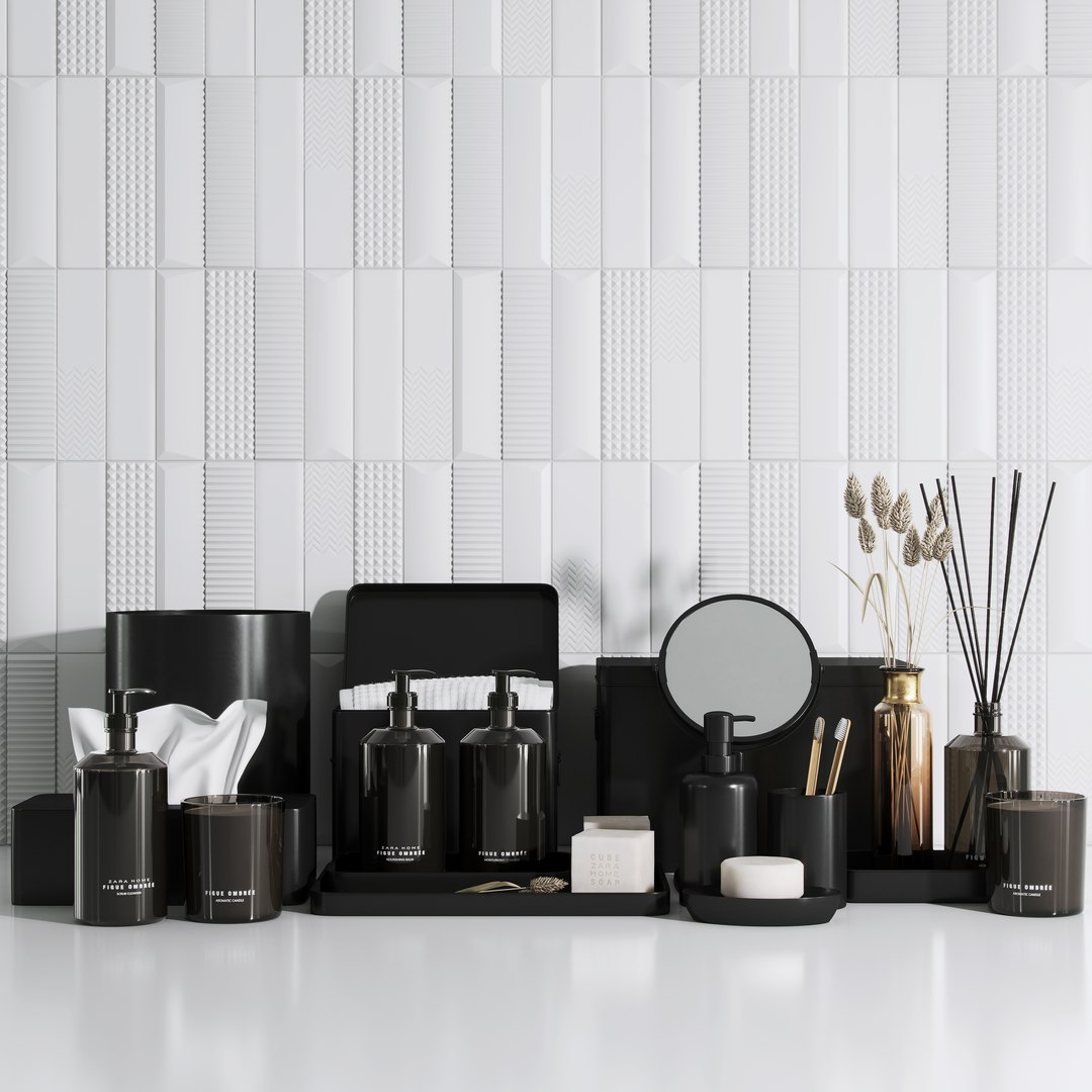 Zara Home Bathroom Set 3D - TurboSquid 1580122