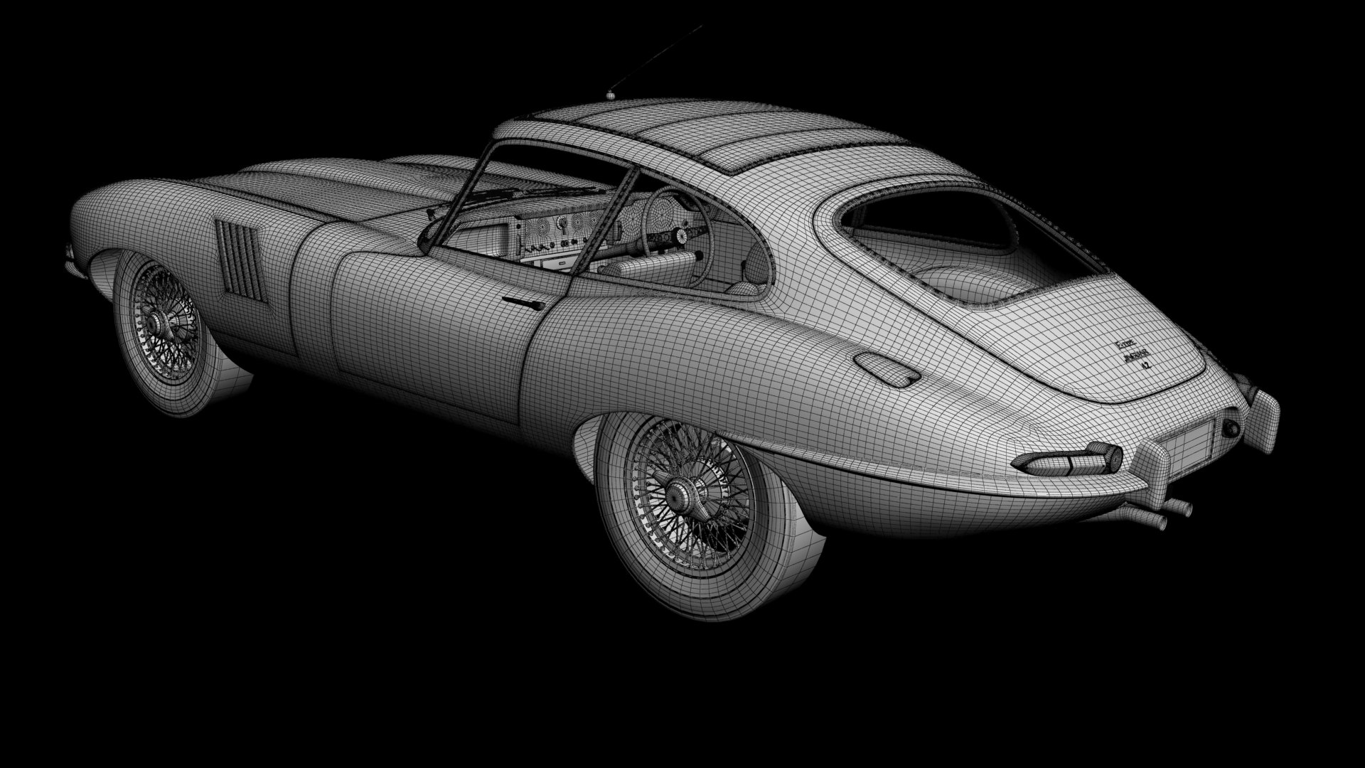 3D Jaguar Etype QuadHeadlight Model TurboSquid 2058331