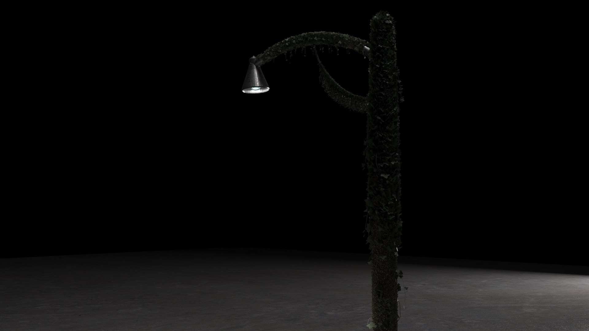 Street lamp leaves roots 3D model - TurboSquid 1626369