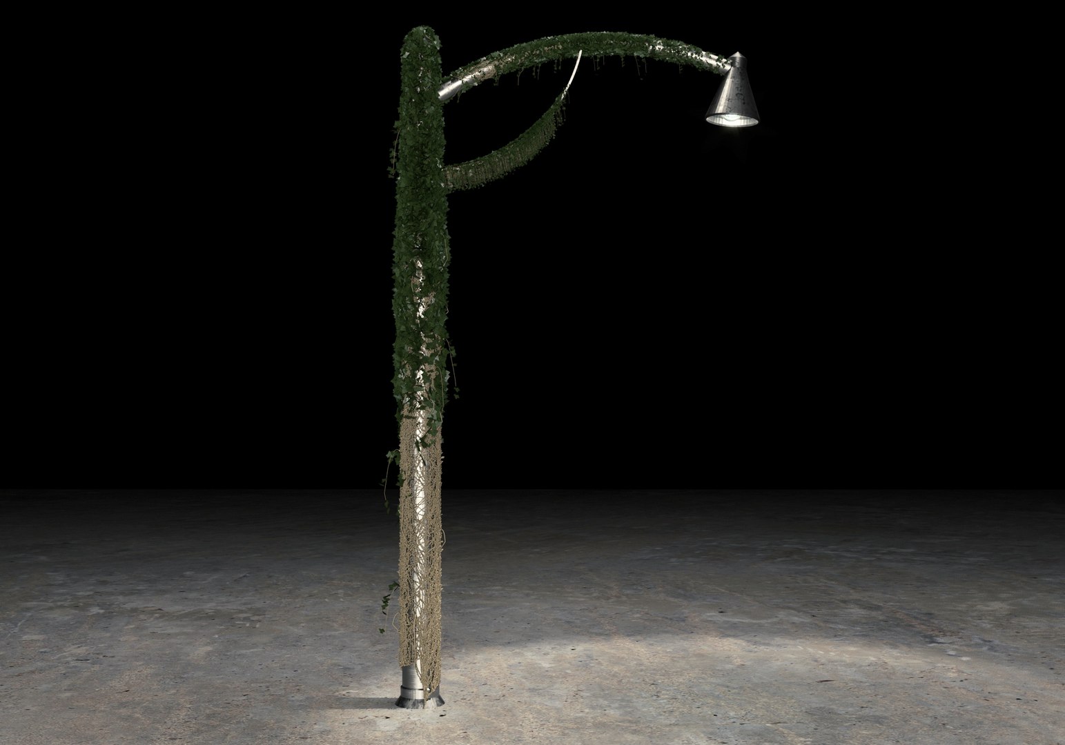 Street lamp leaves roots 3D model - TurboSquid 1626369
