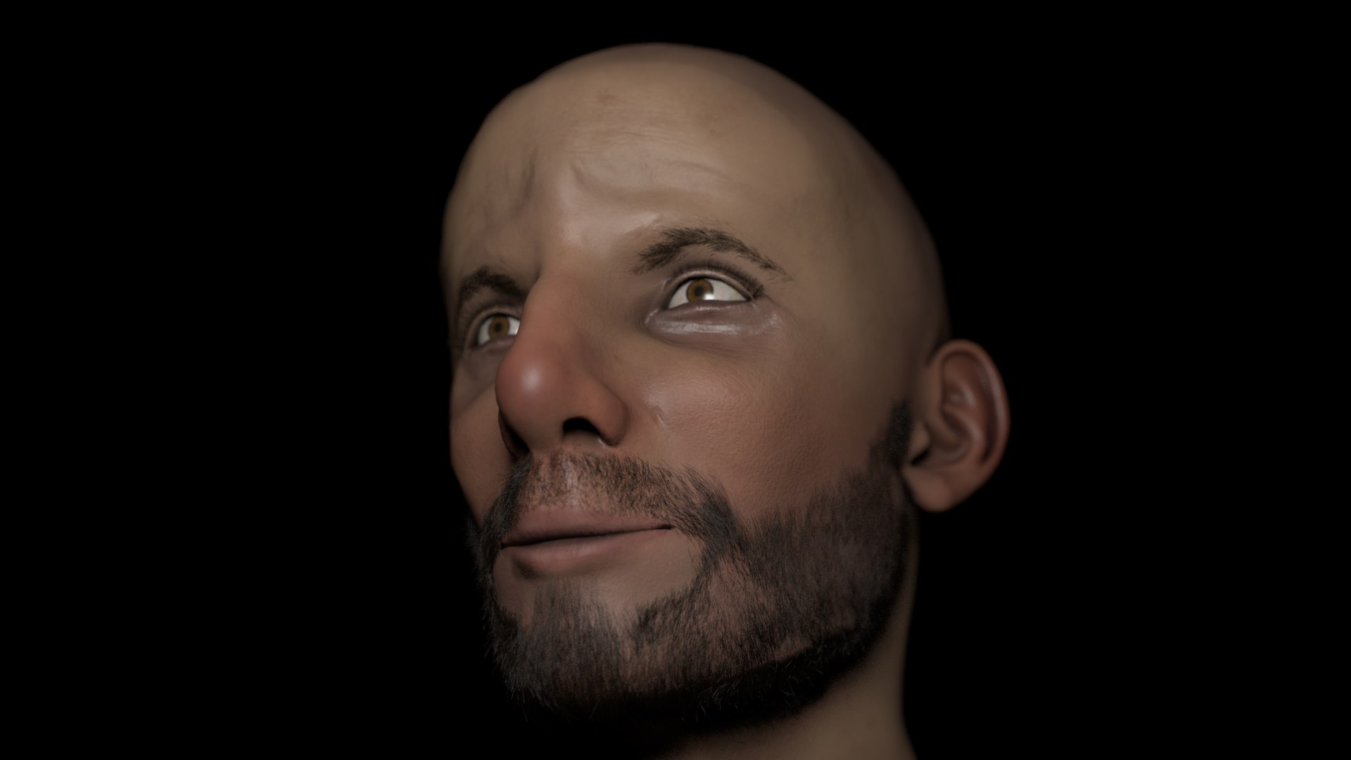 实时男头模型3d模型