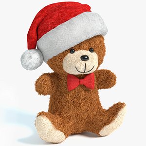 christmas teddy bear 3d model