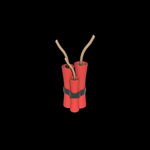 3D dynamite pack 3D model