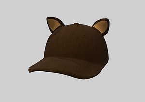 brown cap with ears model
