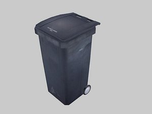 3d wheelie bin model