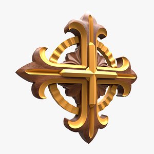 The cross is carved