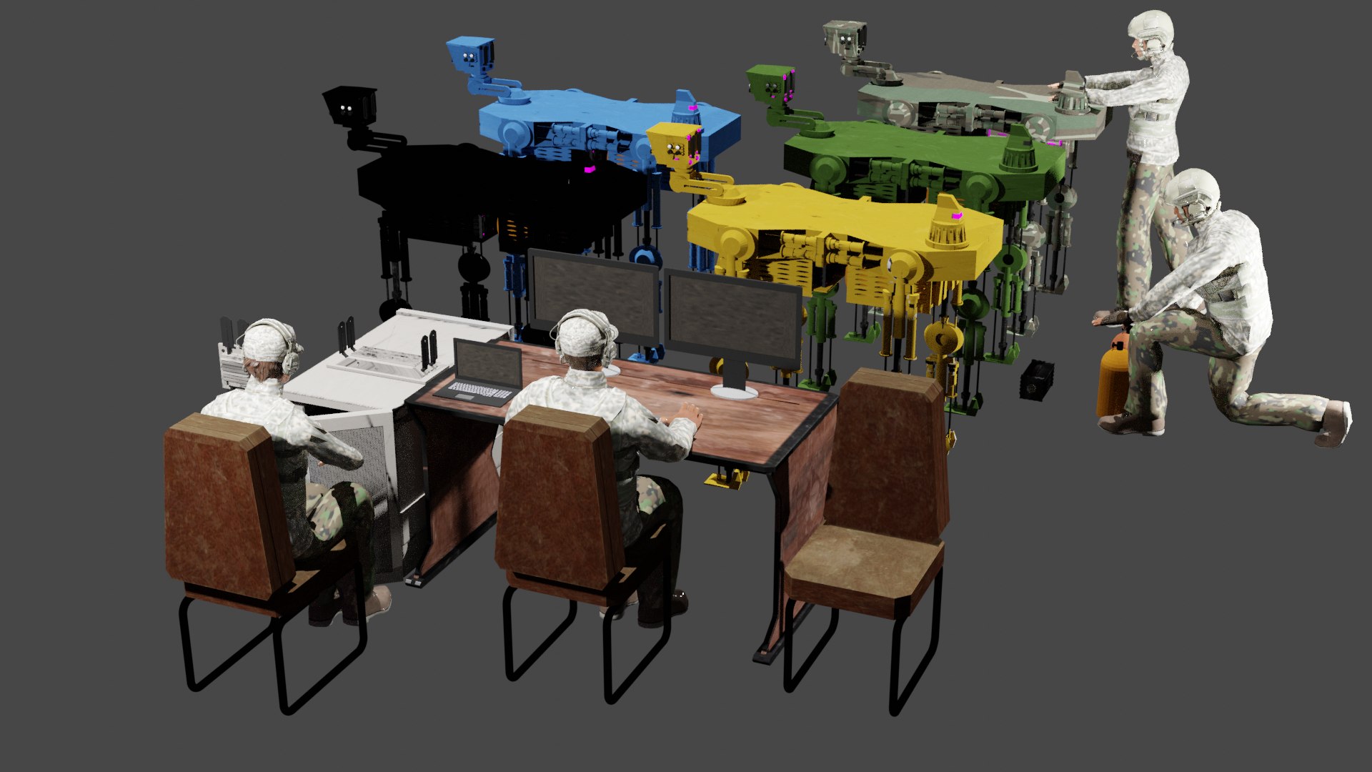 3D apocalypse assistant robotic dog https://p.turbosquid.com/ts-thumb/Pi/GBE1v1/o8xFPhH9/dogbot_demo_7/png/1565622052/1920x1080/fit_q87/c2d63bf8ace77d9e3b433ed9062586b613c06098/dogbot_demo_7.jpg