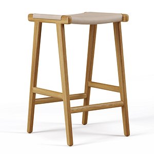 Fenton and  Fenton Flat Leather Bar Stool