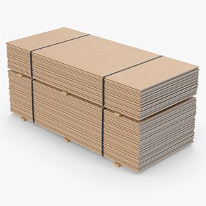 Drywall On Planks 3D model
