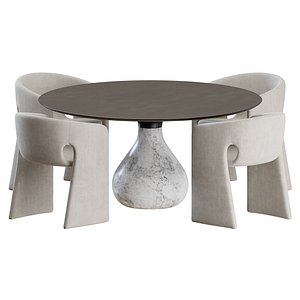 3D Celeste Chair and Aqua Table by Roche Bobois model