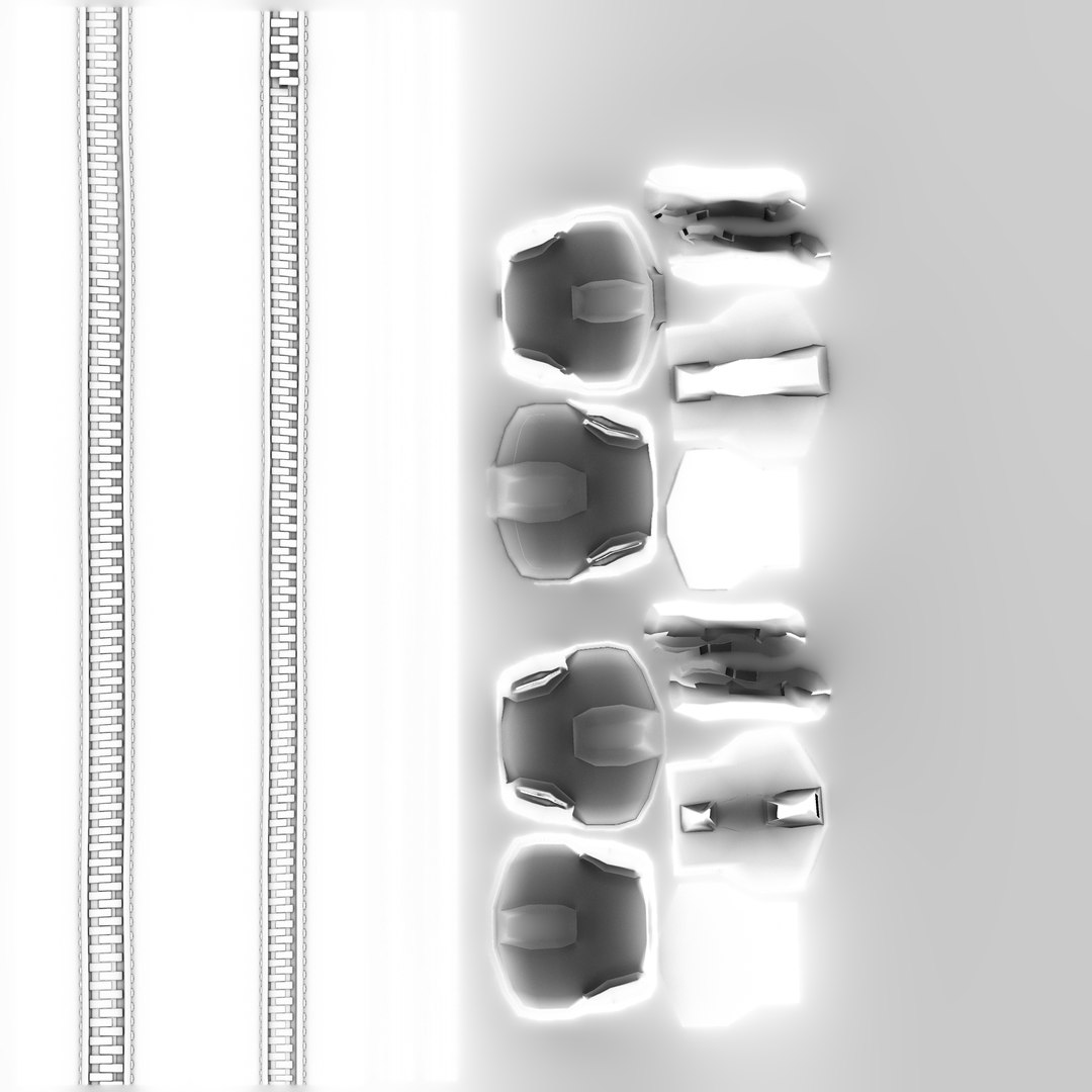 3D Zip Collar Necklace Model TurboSquid 1953702