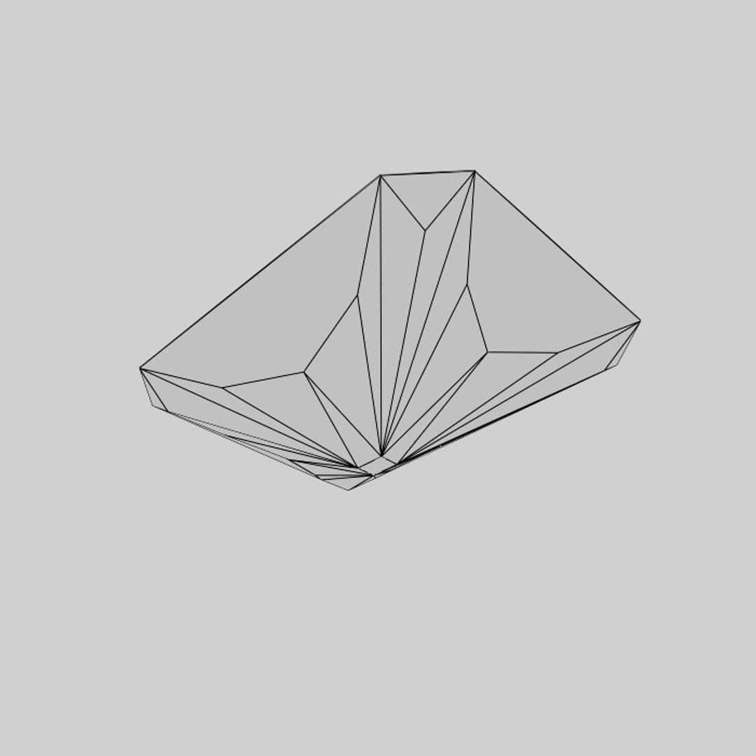 Radiant Cut Diamond 3d Model