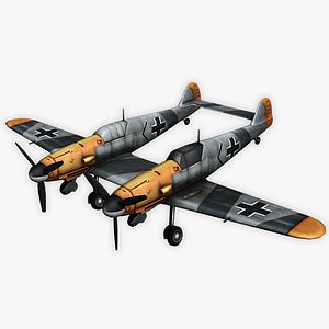 bf 109 zwilling 3D model