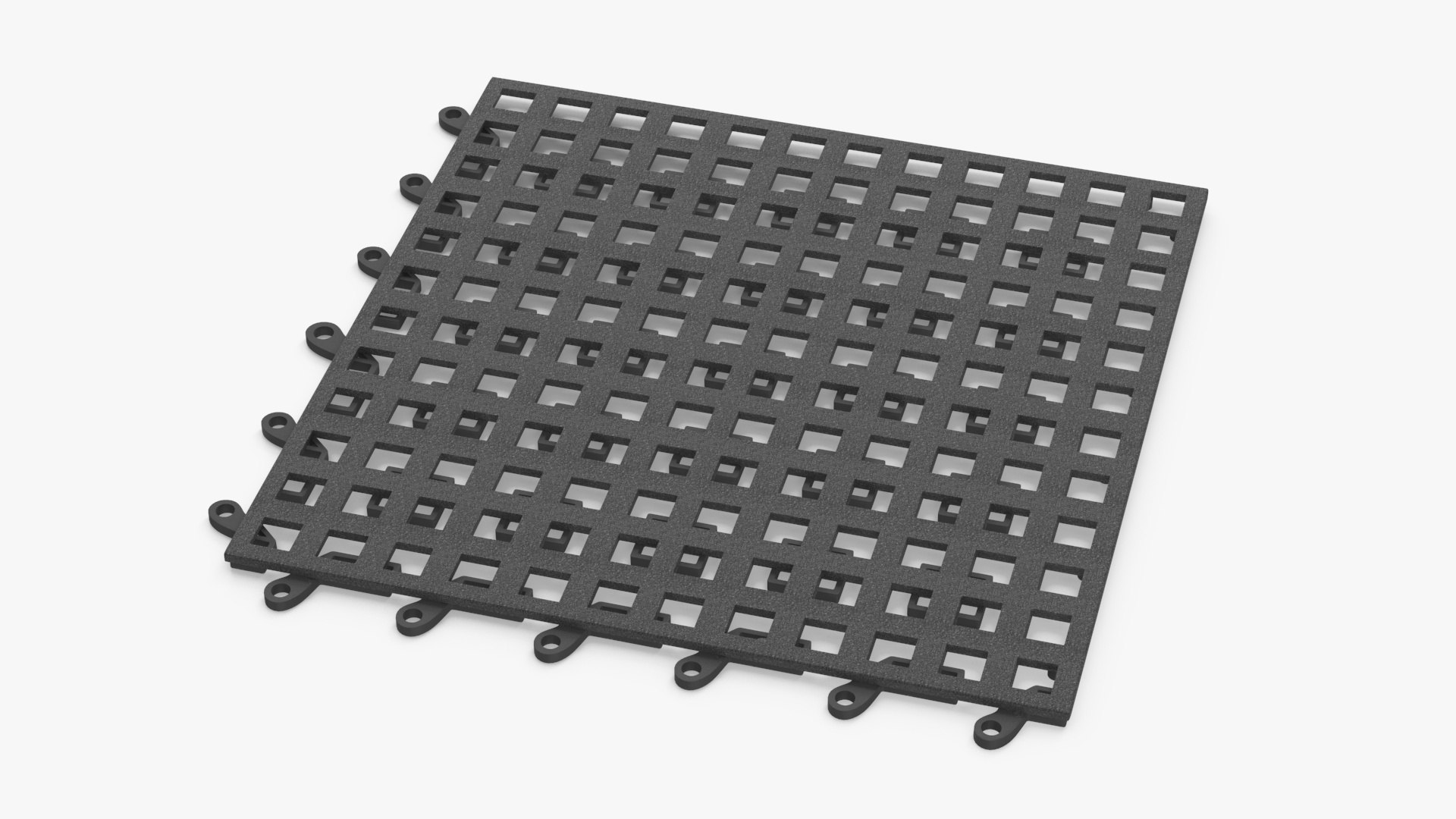 Plastic Garage Floor Tile Grey 3D model preview