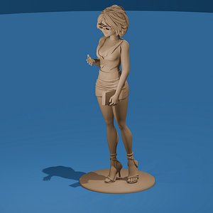 Hot Toon Teacher Stylized Sexy Instructor 3D Model