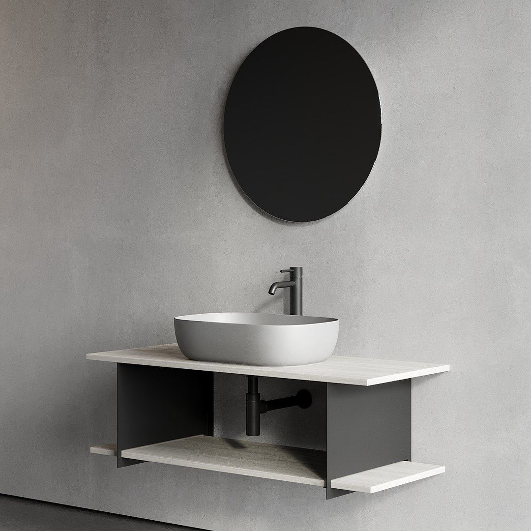 Vanity Slide Unit Washbasin Model - TurboSquid 1594503