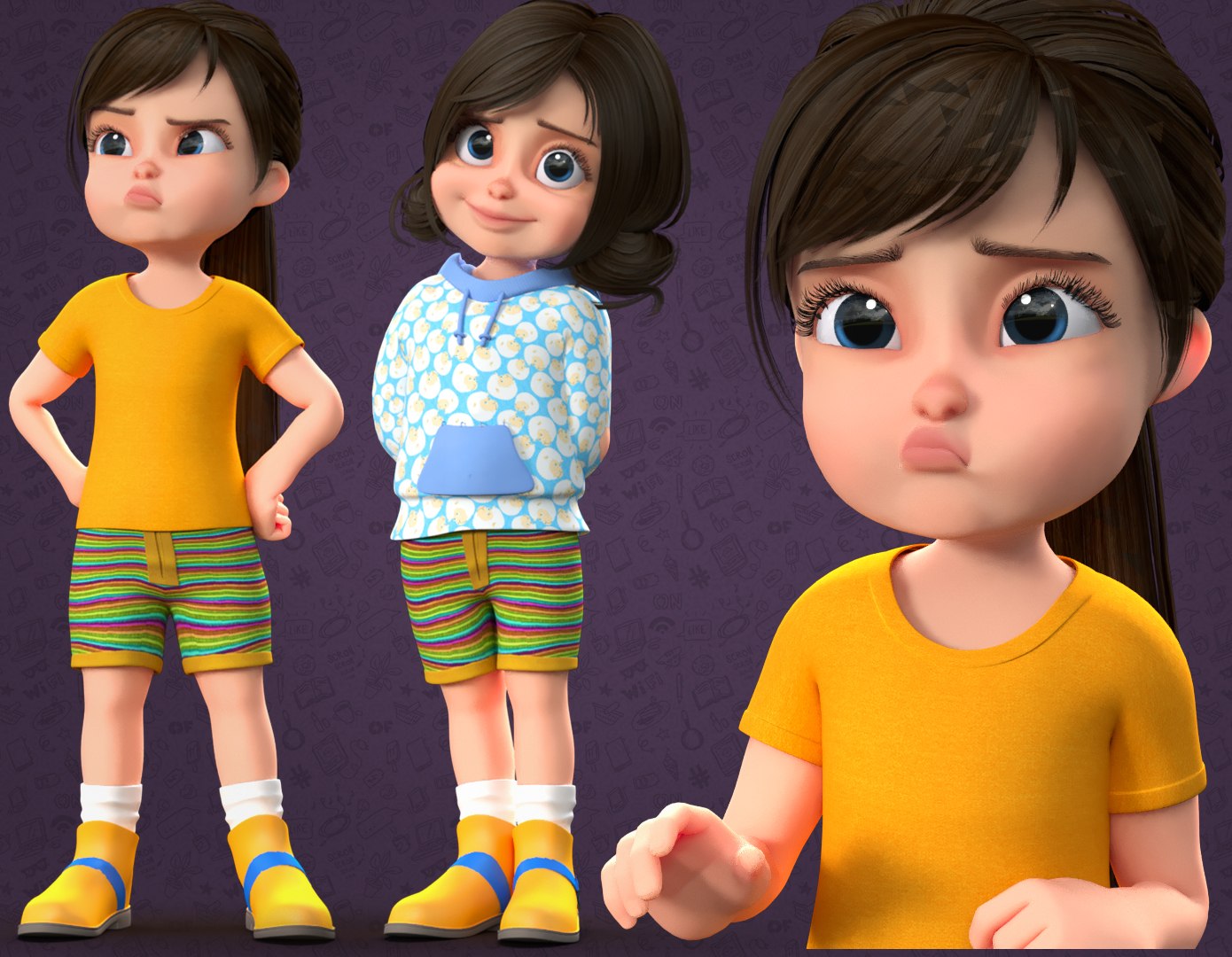 <b>3</b><b>D</b> cartoon cute <b>child</b> -, max, fbx, obj, <b>3</b><b>D</b> model, CHARACTER STORE, TurboSqu...