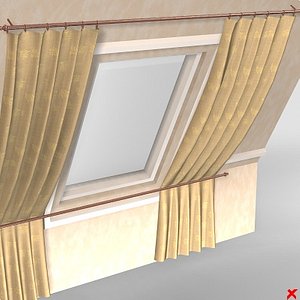 3d model of curtains